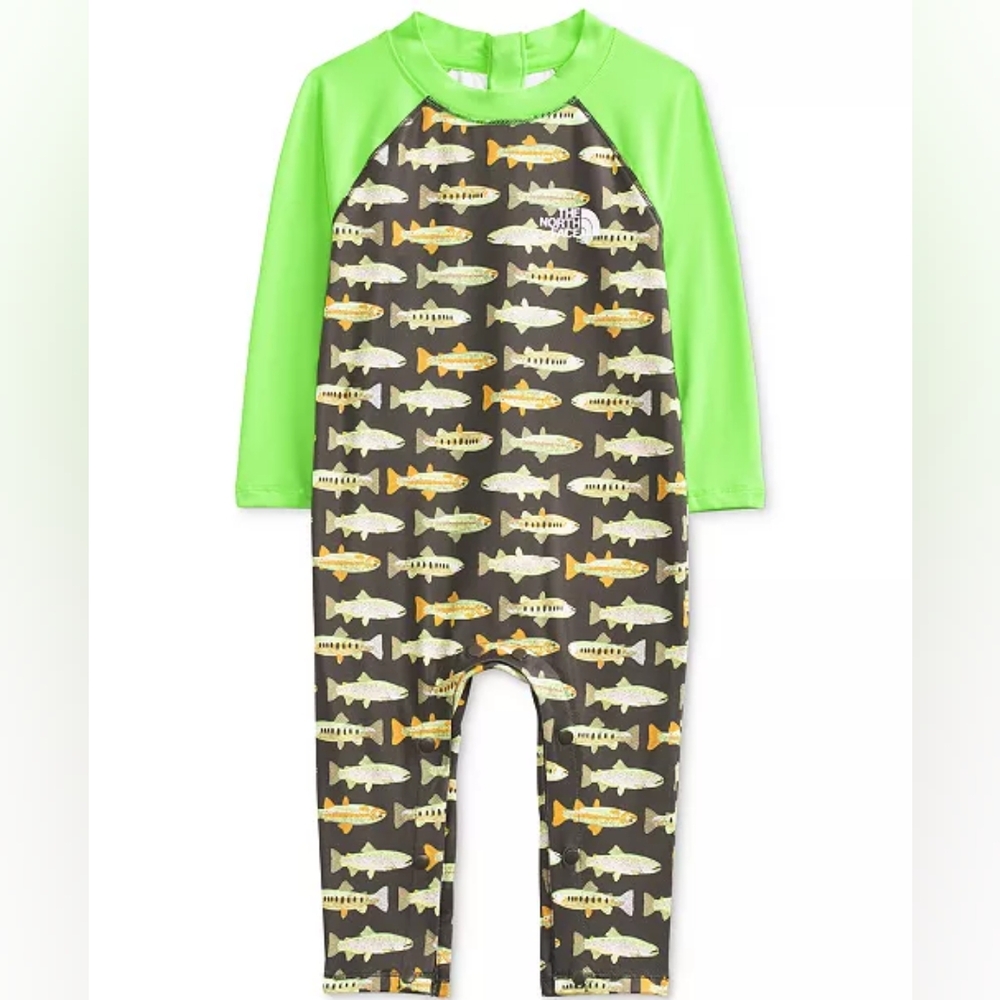 NWT THE NORTH FACE Baby Sun One-Piece Swimsuit, 6-12 months, UPF 40+
